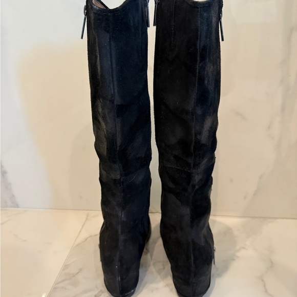 Black Suede Donald Pliner boots High Boots - Picture 3 of 5